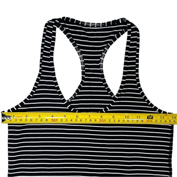 Lululemon Cool Racerback Parallel Stripe Black White Size‎ 6 - Picture 8 of 11